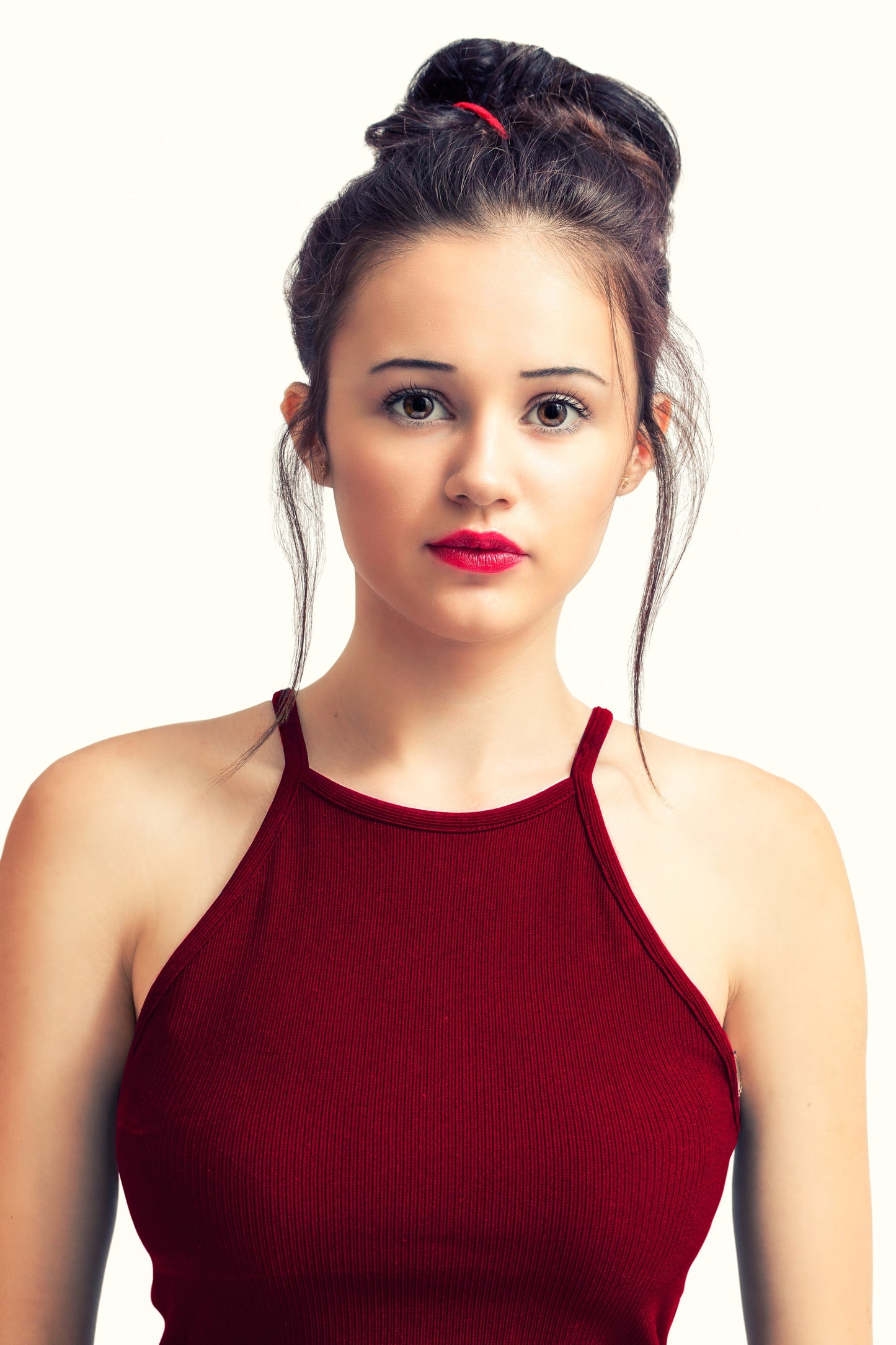 Maroon Crop Top