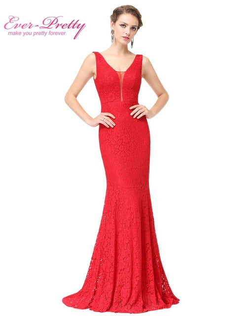 Lace Mermaid Prom Dresses Long