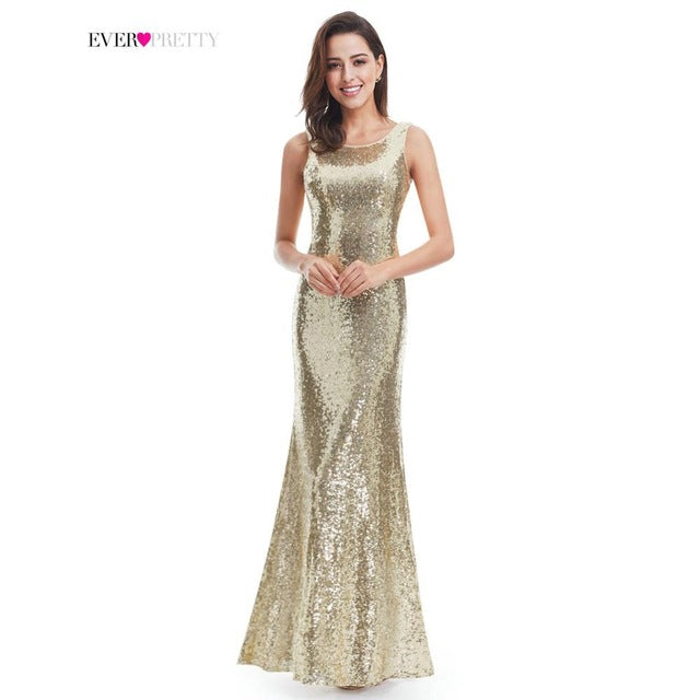 Gold Long Evening Dress