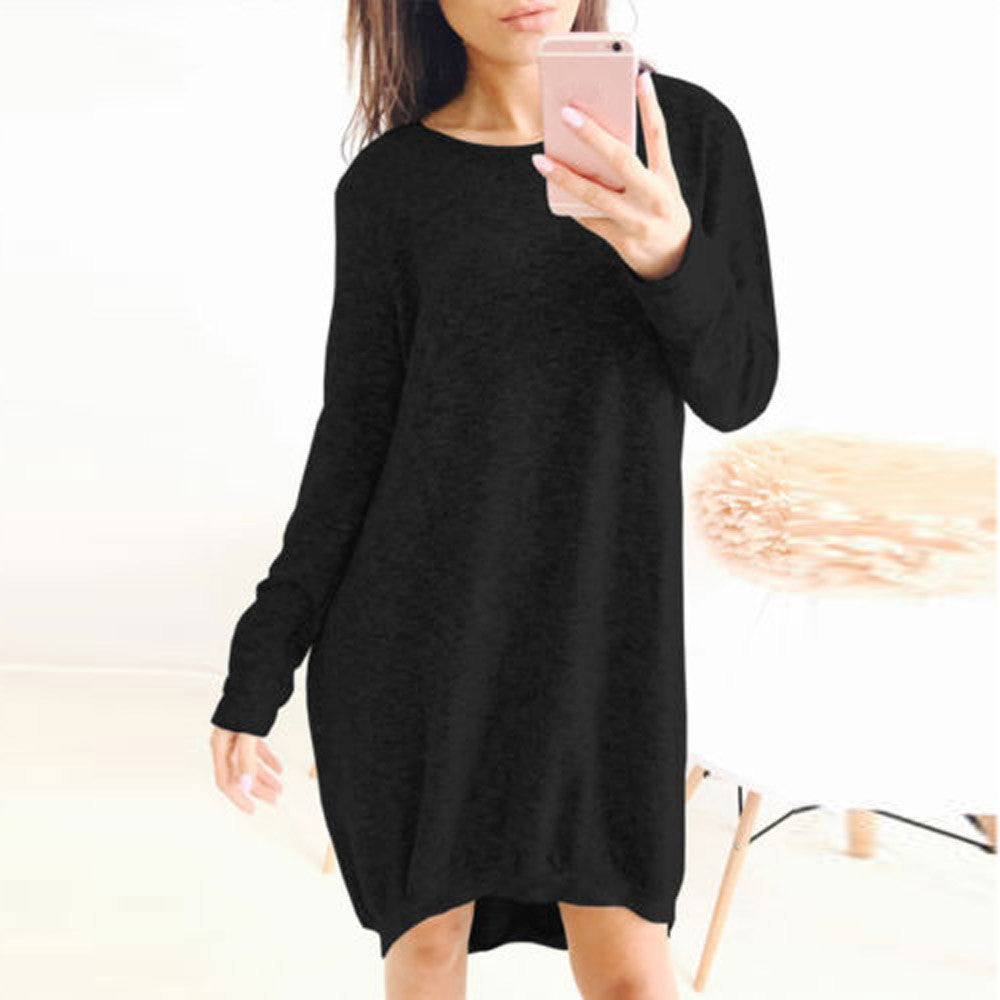 Ladies Baggy Knitt Dress Loose Sleeve