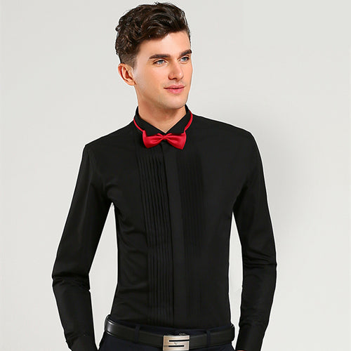 Men's Wing Collar 1/4" Pleat Tuxedo Shirt